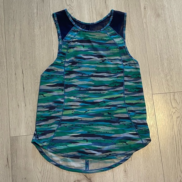 Lululemon Sculpt Tank Seven Wonders Multi / Hero Blue Mesh Back Athletic Top - Picture 5 of 6